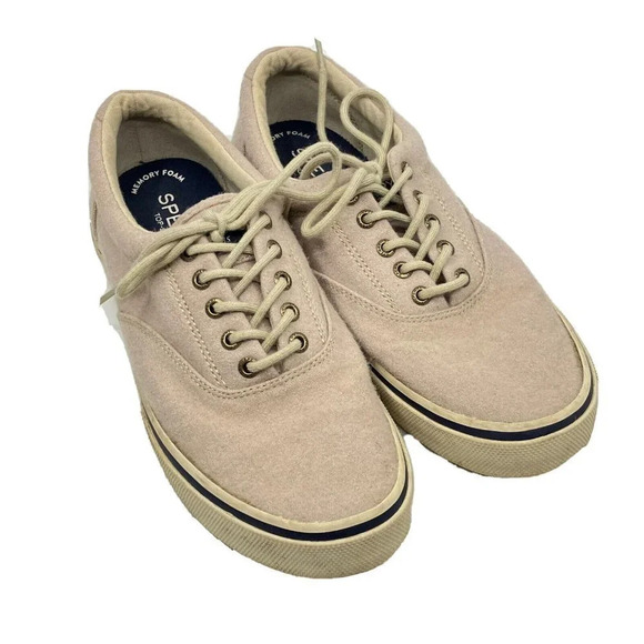 Sperry Topsider Wool Blend Boat Shoe lace Up Sneaker Mens  9.5 M - Picture 1 of 12